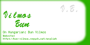 vilmos bun business card
